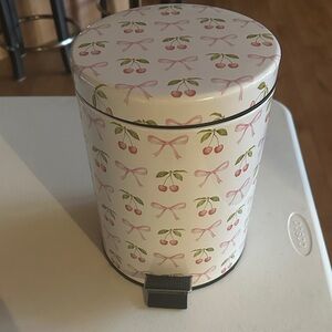 Cherry Patterned Pedal Bin